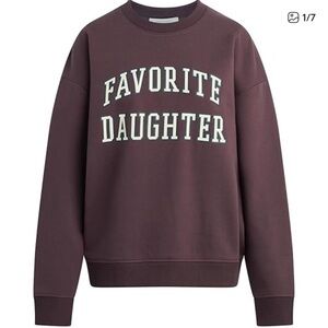 Favorite Daughter Crewneck Sweatshirt Oversized Burgundy/Red Size M